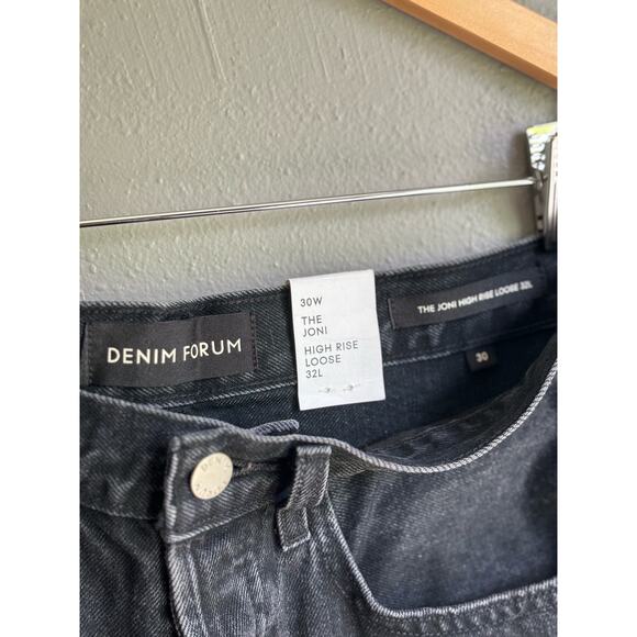 Denim Forum Black Straight Leg Jeans - Picture 4 of 6